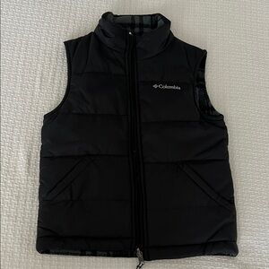 Columbia Kids Black Quilted Vest Reversible
